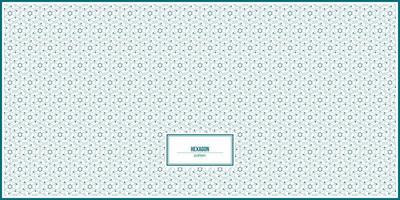 modern hexagon pattern with dominant turquoise color vector