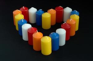 Beautiful colorful of candlescandles photo