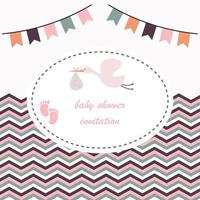 baby shower card vector