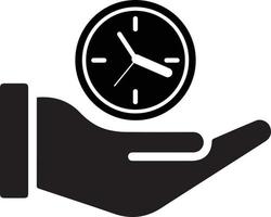 sosteniendo un reloj. un reloj en la mano. el reloj de una persona. hombre con reloj en la mano vector