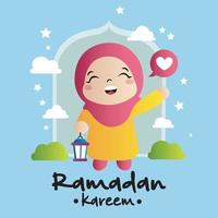 ramadan greeting card illustrator vector