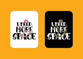 Creative typography sticker t-shirt design premium vector template