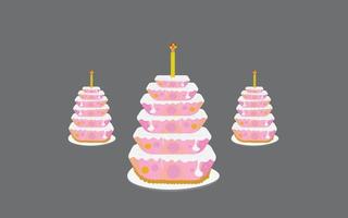 Birthday cake Pro Vector