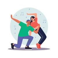 apariencia de pareja de bailarines vector