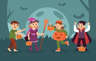 colección de personajes de halloween vector