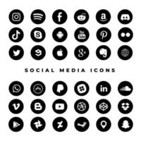 Social Media Icon BW vector