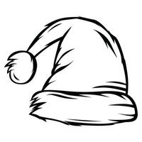 Santa Hat Line vector