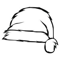 Santa Hat Line vector