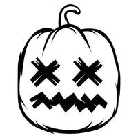 Pumpkin Line Art vector