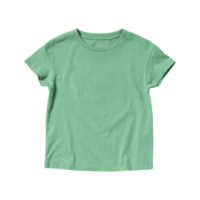 Blank Mint T-shirt Crew Neck Short Sleeve for Kids png