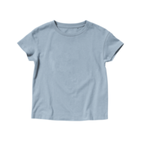 camiseta azul bebé en blanco con cuello redondo y manga corta para niños png