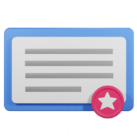 Certificate 3d icon png