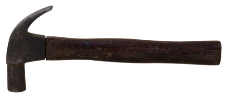 Old hammer isolated png