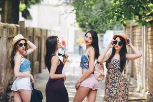 beautiful girls in the city photo