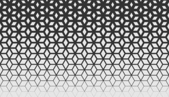 Monochrome geometric seamless pattern with cubes and gradient. Repeating texture for wallpaper, textile, fabric, web site backdrop, background. Vector template