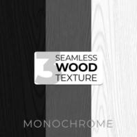 Set of monochrome vector seamless patterns. Wooden texture. Vector illustration for posters, backgrounds, print, wallpaper. Illustration of wooden boards. EPS10.