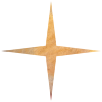 Beautiful watercolor star. Transparent png clipart