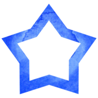 estrela de aquarela azul. elemento celestial, espaço, céu png