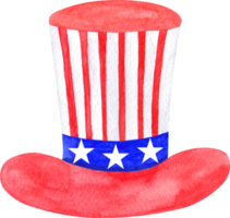 waterverf Amerikaans hoed. transparant PNG clip art