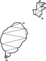 Mosaic triangles map style of Sao Tome and Principe. png