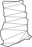 mosaico triangoli carta geografica stile di Ghana. png