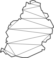 mosaik- trianglar Karta stil av mauritius. png