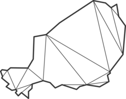 triangles de mosaïque style de carte du niger. png