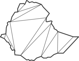 triangles de mosaïque style de carte de l'éthiopie. png