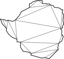 mozaïek- driehoeken kaart stijl van Zimbabwe. png