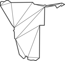 triangles de mosaïque style de carte de la namibie. png