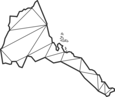 Mosaic triangles map style of Eritrea. png