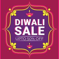 banner de publicidad de diwali vectorial, diseño de publicidad de venta de diwali colorido vector