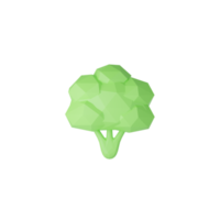 3D Isolated Green Broccoli png