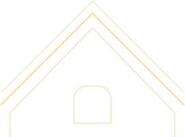 House Roof Icon Outline Isolated on White Background. Minimal House Logo Vector