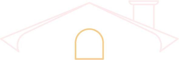 House Roof Icon Outline Isolated on White Background. Minimal House Logo Vector