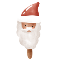 Watercolor Christmas ice cream png