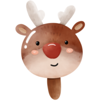Watercolor Christmas ice cream png