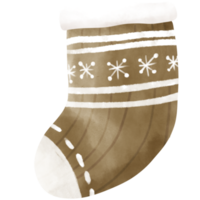 chaussette de noel aquarelle png