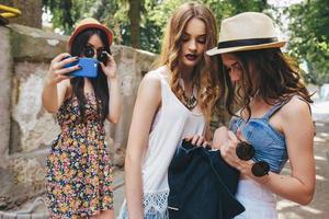 Three beautiful young girls photo