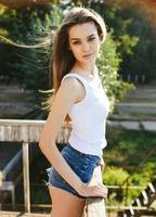 young beautiful girl posing photo