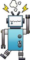 gradient shaded cartoon robot vector