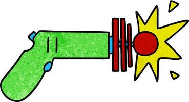 quirky hand drawn cartoon laser gun vector