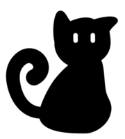 Halloween-Silhouette-Pose der schwarzen Katze png