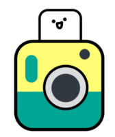 Camera Happy Cute Sticker Decoration png