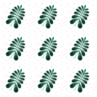 Pattern Minimal Leaf Decoration Watercolor Style png