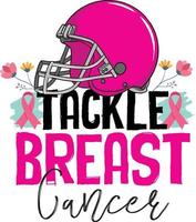 Pink Ribbon Breast Cancer Awareness T-Shirt Kids Football vector