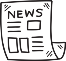 Hand Drawn newspaper illustration png