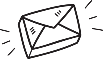 ilustração de envelope desenhado à mão png