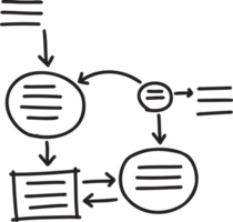 hand gezeichnete kreisverbindungsdiagrammillustration png