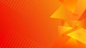 Orange abstract background with geometric shapes concept vector